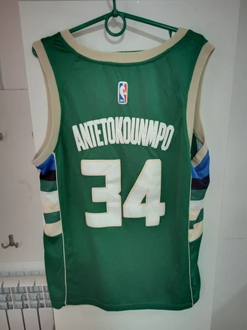 Milwaukee Bucks #34 Giannis Antetokounmpo Nike shirt jersey trikot Size 44 (M) Cover