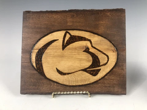 Nittany Lion Mascot Wood Engraving Penn State PSU Cover