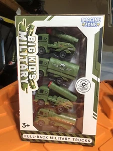 16PCS Pull Back Truck Set - Construction, Fire Engine, Garbage Truck & Military - Picture 1 of 4