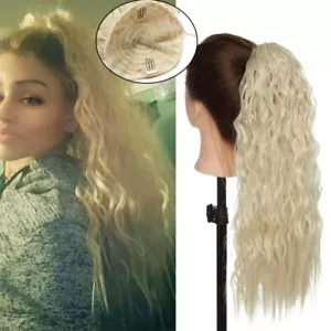 Lang Dicke Haarteil Zopf Pferdeschwanz Haarverlängerungen Kordelzug Ponytail DE - Bild 1 von 27