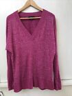 Anthropologie Coa Size S Small V Neck Soft Magenta Pink Pullover Sweater
