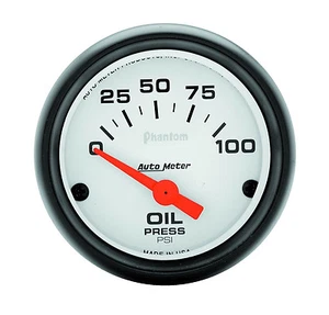 Auto Meter Phantom Electric Oil Pressure Press Gauge 2-1/16 in. 0-100 psi (52mm) - Picture 1 of 1
