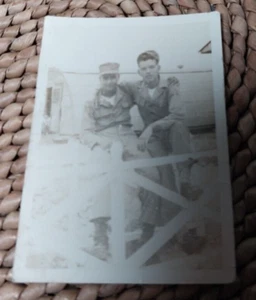 Vintage Gay Interest Photo 2 handsome military men posing - Picture 1 of 2