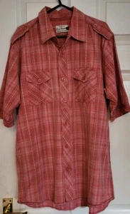 Red Herring Vintage Shirt – Pink & Red Check, Long Sleeve, Size L, Classic Fit - Picture 1 of 3
