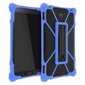 Coque Bumper Tablette 7 à 9" Antichocs Universelle Protection Béquille Bleue - Photo 1/5