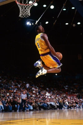 Kobe Bryant Dunk Motion Lakers Black Mamba Art Wall Room Poster - POSTER 20x30