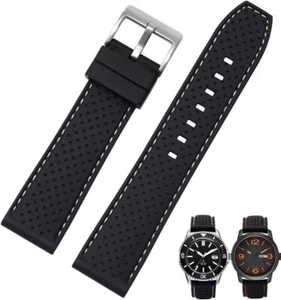 Sporty Soft Silicone Adjustable Watch Bands,Waterproof Rubber Watch Bands for Wo - Picture 1 of 6