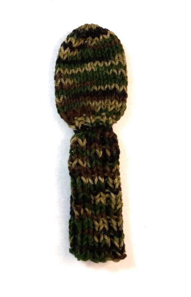 EROSGIFTS.ORG CAMO 8" Hand Knit GOLF CLUB HEADCOVER fits small hybrids irons wedges rescue