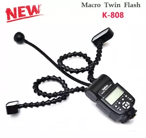 Retractable Camera Macro Flash w/ Flexible arms Twin Flash Light for Nikon Canon - Picture 1 of 6