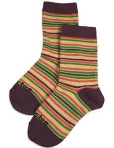 Tic Tac Toe Girl's Crew / Anklet Hand-Linked Seamless Cotton Blend Sock - Picture 1 of 15