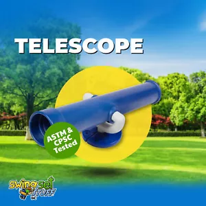 SET ALTALENA ROBA TELESCOPIO BLU accessori parco giochi esterno forte legno 0006 - Foto 1 di 10