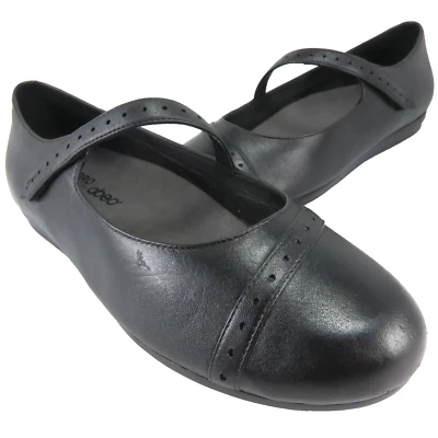 Abeo FERN 24/7 Mary Janes Womens Size 10M Black Leather Flats - Image 1 of 4