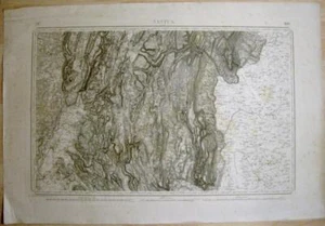 Gravure Carte d'Etat- Major de la ville de Nantua, 1843 - Bild 1 von 1