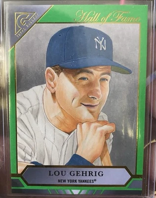 2020 Topps Gallery - Hall of Fame Gallery Lou Gehrig #HOFG-1 Green /250 - Image 1 of 2