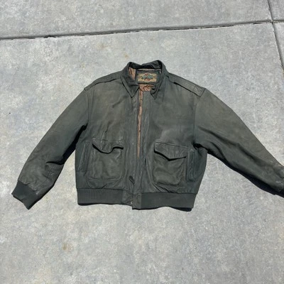 G III Leather Jacket Men XL Green Bomber Flight Fully Lined G3 Global Identity - Image 1 of 4