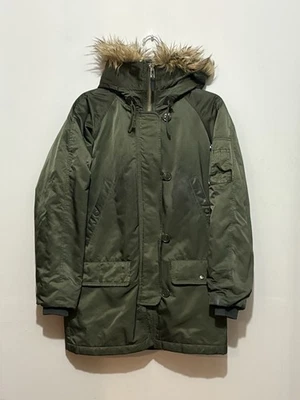 GAP Snorkel Parka Jacket Womens XS Green Faux Fur Hood Warm Winter Coat Insulate - Image 1 of 4