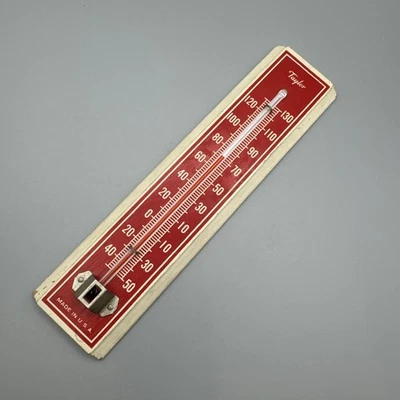 Vintage TAYLOR USA Thermometer ~ Film Prop or Collector wood Fahrenheit  - Image 1 of 4