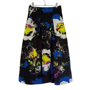 Milly Womens Midnight Floral Lana Midi Length Skirt Size 0 - Picture 1 of 7