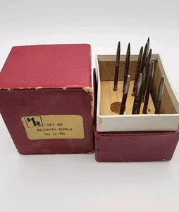 Vintage HR Beading Tool Set No 41-765 Watchmaker Jewelry Bench Tool Original Box - Picture 1 of 6