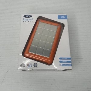 Seagate LaCie Rugged 1TB Portable External Hard Drive HDD USB-C For Pc & Mac - Picture 1 of 8