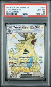 Tyranitar ex 211/197 Ultra Rare Scarlet & Violet Obsidian Flames PSA 10 Gem Mint - Picture 1 of 2