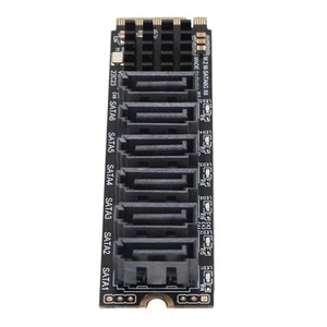 Pcie3.0 To Sata3.0 Adapter Card M.2 M Eky Asm1166 Chip Plug And Play 6 Por IDM - Afbeelding 1 van 12