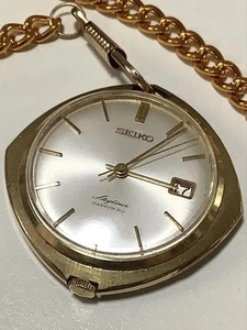 Seiko Skyliner Pocket Watch 1966 Mechanical 42mm Japan Vintage Rare Working - Picture 1 of 5