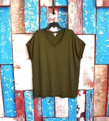 Top túnica mujer Orvis cuello en V elástico XXLRARGE noche oliva Foto 1 de 4