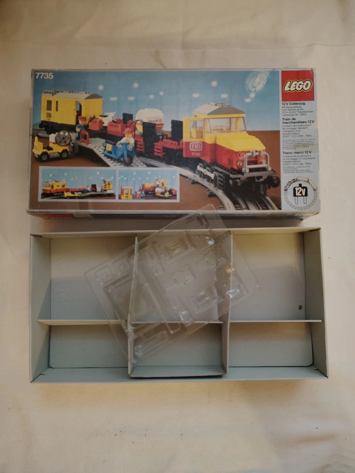 ⭐ LEGO BOX 7735 TRAIN ONLY BOX VINTAGE FREIGHT TRENO ANNI 80 - Immagine 1 di 4