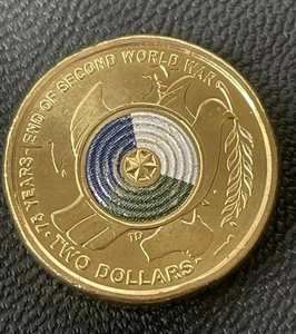 2020 $2 War Remembrance Uncirculated Ex RAM Roll Two Dollar Colour Coin - Picture 1 of 5