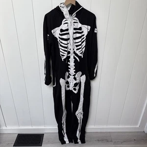 TIPSY ELVES SKELETON JUMPSUIT COSTUME W/ GLOVES - Sz Large L - Picture 1 of 9