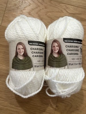 Hilo voluminoso 2 madejas hilos de carisma blanco Foto 1 de 4