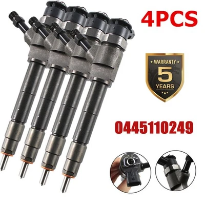 4PCS Fuel Injector 0445110249 for BOSCH FORD RANGER 2006-11  MAZDA BT50 3.0L C/R - Image 1 of 4