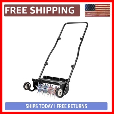 Aireador de púas de empuje de alta resistencia de 18 pulgadas - Aireación de césped sin esfuerzo para vibrante... Foto 1 de 4