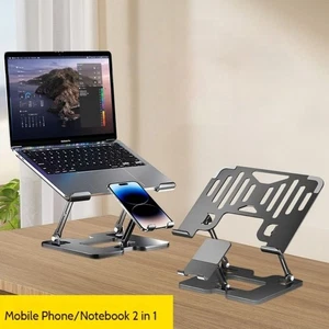 Vertical Tablet Stand Foldable Cooling Bracket 2-in-1 Laptop Stand Home - Zdjęcie 1 z 14