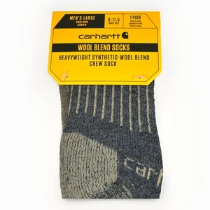 Carhartt Calze Crew Pesanti Misto Lana Sintetica Grigio Uomo Tg Large 9 - 11,5 - Foto 1 di 9