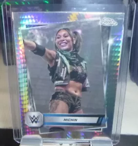 2025 Topps Chrome WWE Wrestling Michin Pulsar Refractor Card #168 - Picture 1 of 2