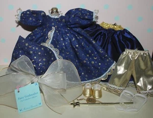 Completo 8" Madame Alexander blu e oro etichettato FATA MADRINA completo! - Foto 1 di 9