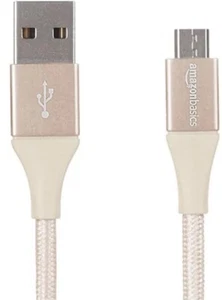 Amazon PS4 Charging Lead Controller - Braided Nylon Gold - 6ft/1.8m - Picture 1 of 4