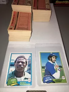 1981 O PEE CHEE BASEBALL COMPLETE SET EX+ HENDERSON BAINES RYAN - Picture 1 of 10