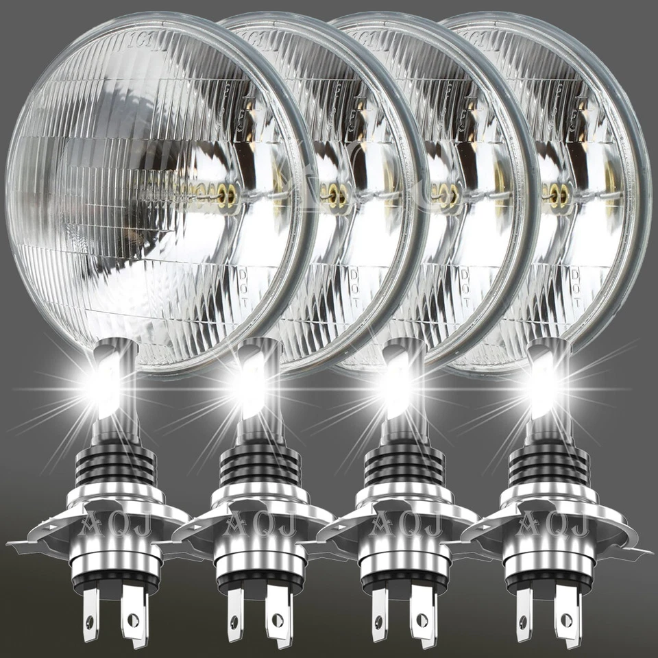 4pcs 5 3/4" 5.75 LED Headlights HI/LO Beam for Pontiac-GTO-Grand Prix Catalina Foto 1 de 4