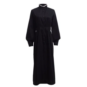 Victorian Women Edwardian Maid Dress Housekeeper Servant Walking Dress Apron  - Picture 1 of 32