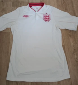 England 2012-2013 Fußball Trikot Home Shirt Umbro Erwachsene M Brustumfang 38 weiß - Bild 1 von 16