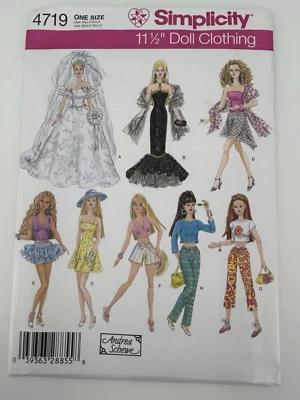 Simplicity 4719 11 1/2" Doll Sewing Pattern Uncut - Image 1 of 2