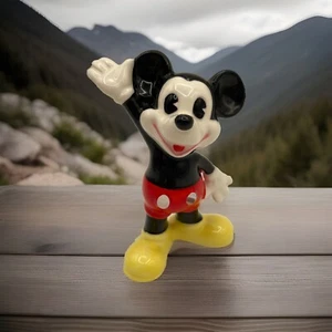 Statuina ceramica Topolino Walt Disney Productions vintage Giappone 4" - Foto 1 di 9