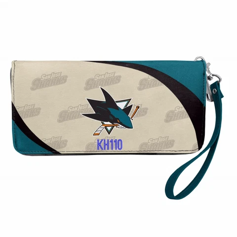 San Jose Shars NHL Curve Zip Organizer Ladies Wallet Cover