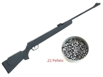 Rifle de aire comprimido calibre .22 barril de ruptura accionado por resorte 700+ fps con 200 pellets redondos Foto 1 de 4