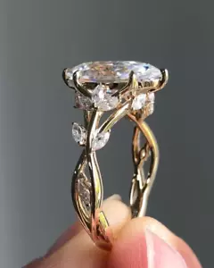 2.00Ct Marquise IGI Lab Grown Diamond Women's Engagement Ring 14k Yellow Gold - Picture 1 of 14