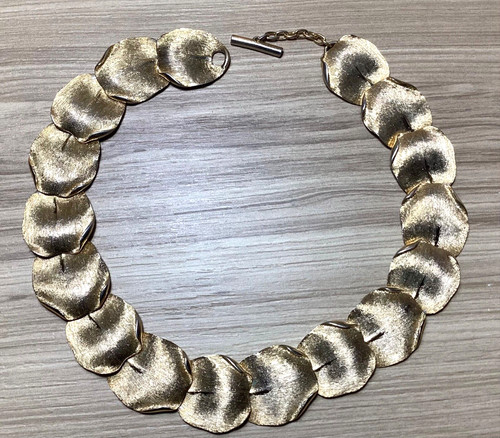 COLLANA GIROCOLLO BALENCIAGA VINTAGE TONO ORO LUNGA 16 POLLICI