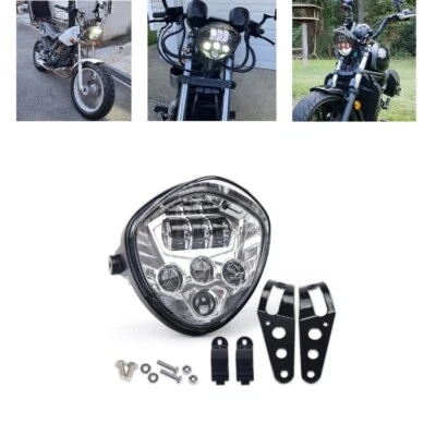 Faro Universal H4 Aluminio LED DRL Moto Ajuste Alto/Bajo Para Honda CB400 Foto 1 de 4